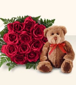 9 adet g�l ve oyuncak  Ankara �i�ek , �i�ek�i , �i�ek�ilik 