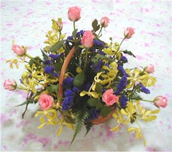  Ankara �i�ek yolla  pembe g�llerden sepetde