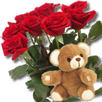 11 adet g�l ve ayicik buket   Ankara �i�ek yolla 