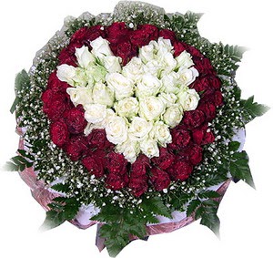  Ankara �i�ek ma�azas� , �i�ek�i adresleri  27 adet kirmizi ve beyaz g�l sepet i�inde