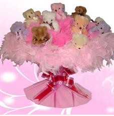 11 adet pelus ayicik buketi  Ankara �i�ek sat��� 