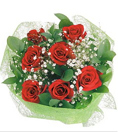 7 adet k�rm�z� g�lden buket tanzim  Ankara cicek , cicekci 