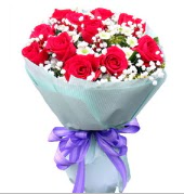12 adet k�rm�z� g�l ve beyaz k�r �i�ekleri  Ankara �i�ek�i ma�azas� 