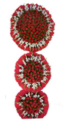  Ankara �i�ek ma�azas� , �i�ek�i adresleri  3 katli Beyaz glay�llerden sepet