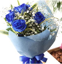 5 adet mavi g�lden buket �i�e�i  Ankara �i�ek sat��� 
