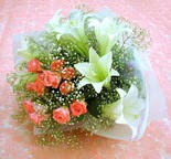  Ankara �i�ek yolla  lilyum ve 7 adet g�l buket