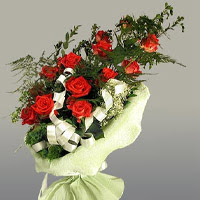  Ankara ucuz �i�ek g�nder  11 adet kirmizi g�l buketi sade haldedir