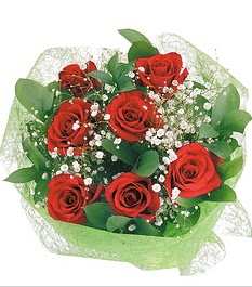 7 adet k�rm�z� g�lden buket tanzim  Ankara cicek , cicekci 