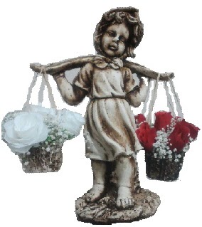 12 adet beyaz k�rm�z� canl� g�l 50 cm biblo bebek