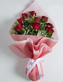 9 adet k�rm�z� g�lden buket  Ankara �i�ek sat��� 