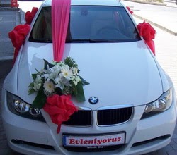 Gelin araba s�slemesi  Ankara 14 �ubat sevgililer g�n� �i�ek 
