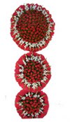  Ankara �i�ek ma�azas� , �i�ek�i adresleri  3 katli Beyaz glay�llerden sepet