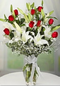 9 adet k�rm�z� g�l 3 dal kazablanka  Ankara �i�ek yolla 
