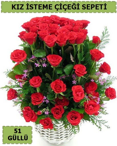 51 ADET KIRMIZI G�LDEN KIZ �STEME SEPET�  Ankara �i�ek yolla 