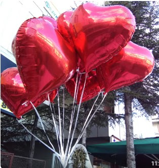 8 adet folyo kalp u�an balon  Ankara ucuz �i�ek g�nder 