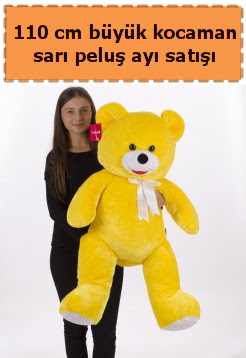 110 cm b�y�k sar� kocaman pelu� ay�  Ankara �i�ek yolla 