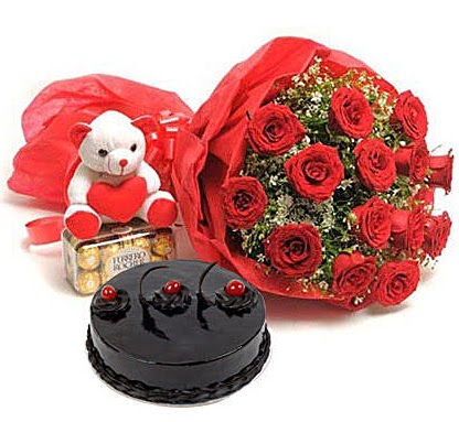 12 k�rm�z� g�l ay�c�k �ikolata ve ya� pasta  Ankara �i�ek g�nderme   