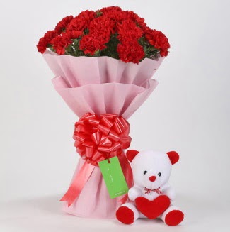 19 k�rm�z� karanfil buketi 15 cm ay�c�k  Ankara �i�ek sipari�i vermek 