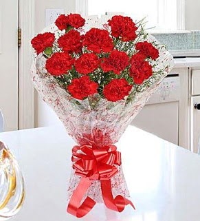 12 adet k�rm�z� karanfil buketi  Ankara �nternetten �i�ek sipari�i 