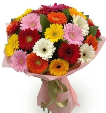 Kar���k b�y�k boy gerbera �i�ek buketi  Ankara �i�ek sat��� 